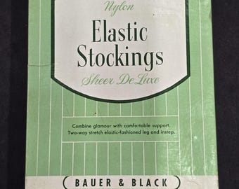 Bauer & Black Elastic Stockings, 1950's