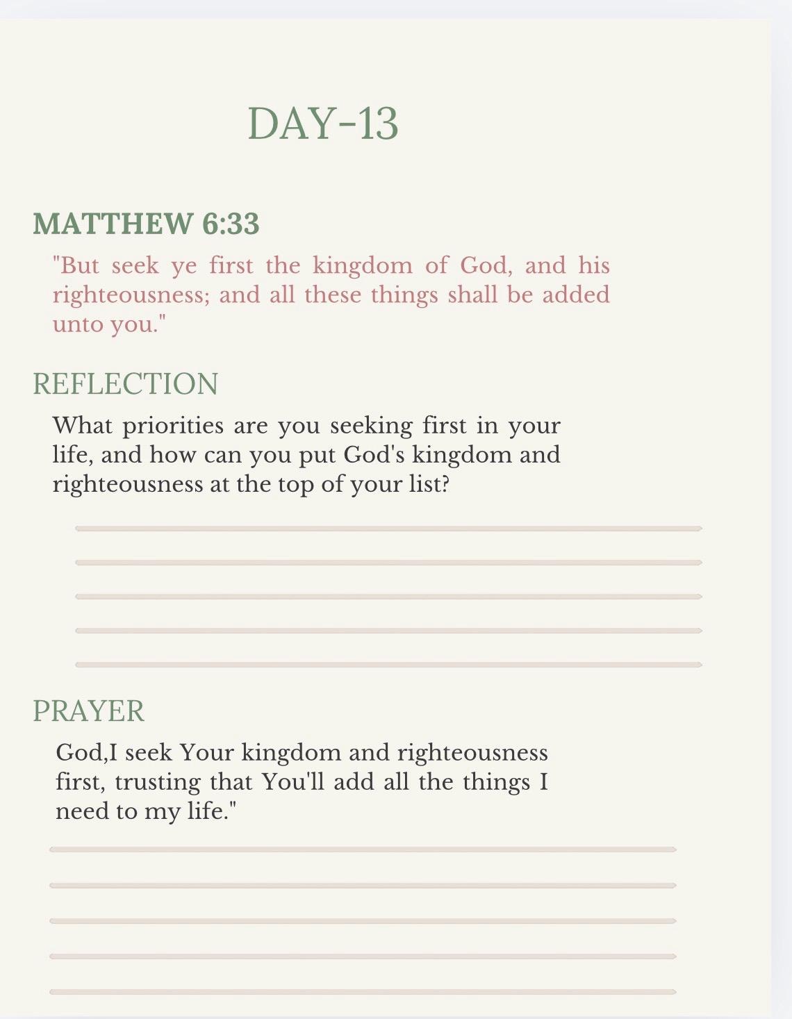 30 Day Prayer Journal Printable | Christian Devotional Journal | Bible ...