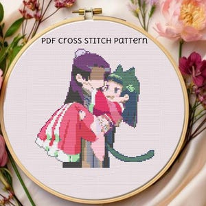 JinMao - Can I have the Ox Bezoar Now? - Apothecary Diaries-Inspired Cross Stitch Pattern - Digital PDF Download - Jinshi and MaoMao