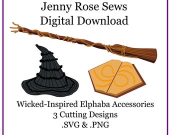Elphaba Witch Accessories .png and .svg Design Files - Digital Download - For Cutting Machines and Cricuit