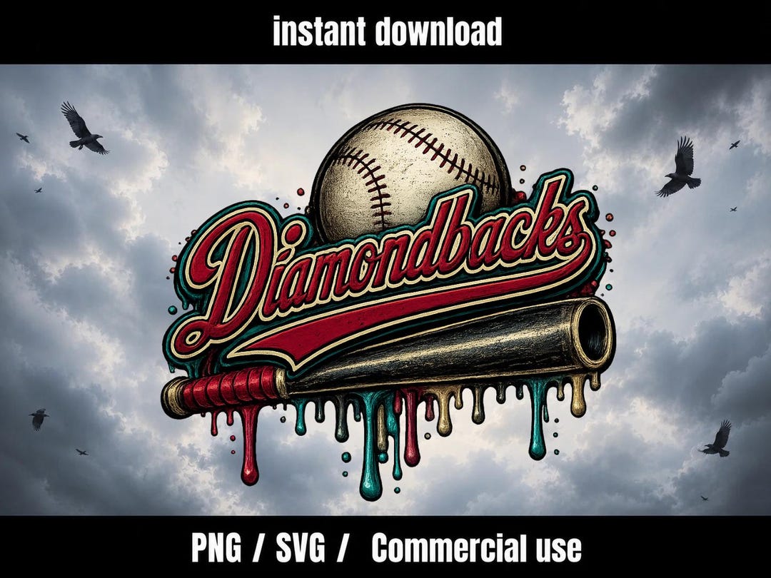 Diamondbacks Transparent Diamondbacks PNG SVG | Sublimation Print File Transparent Background ...