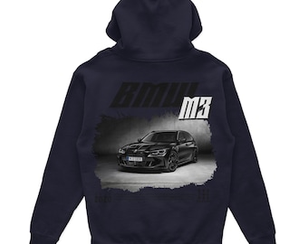 BMW M3 パーカー、BMW カーエンスージアスト パーカー、M3 スポーツカー グラフィック パーカー