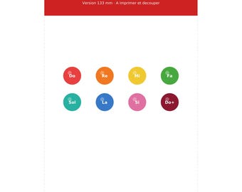 30 Baby Einstein Piano Songs | 133mm Print Cut Out | Colored Sheet Music | Children's PDF