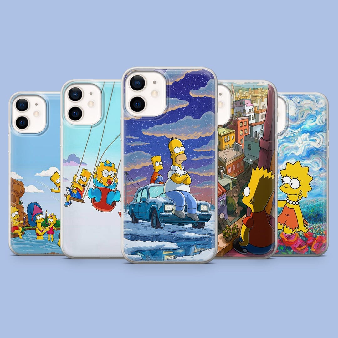 The Simpsons Phone Case Funny Cartoon Cover for iPhone 17pro, 16, 15 ...