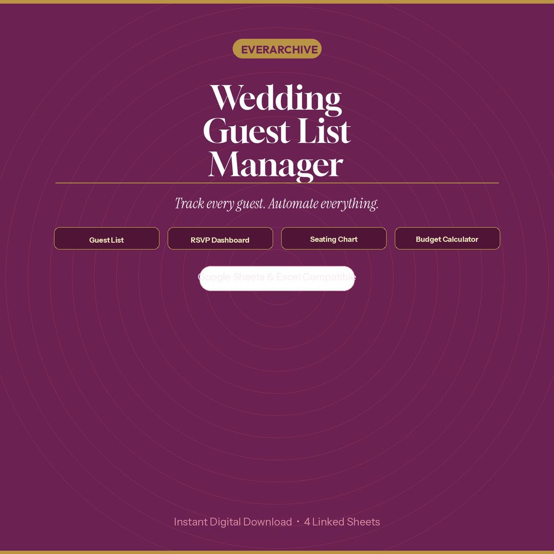 Ultimate Wedding Guest List Manager - Etsy