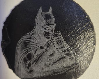 Slate Coasters Batman Beer Set Of 4 Round Drinking