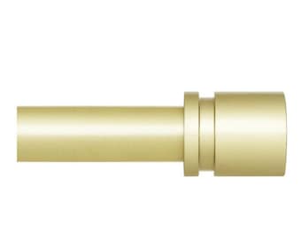 Adjustable Curtain Rod Set, Warm Gold Finish, 1 Inch Diameter, Aluminium Finials