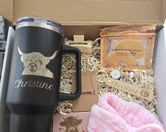 Gift Box Women Mother's Day Anniversary Graduation Personalized 40oz Tumbler engraved made to order custom