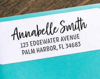 Set of Return Address Labels - Matte White - Custom Personalized - Calligraphy & Modern