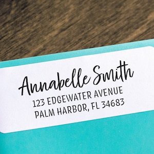 Set of Return Address Labels - Matte White - Custom Personalized - Calligraphy & Modern