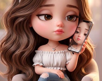 Individuell angefertigter Chibi Digital Art (PDF Download)