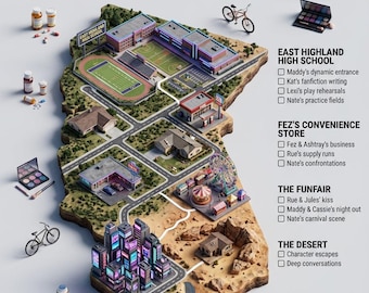 Benutzerdefinierte TV-Show Weltkarte Poster | Isometrischer Fächer Kunstdruck (Digital Download)