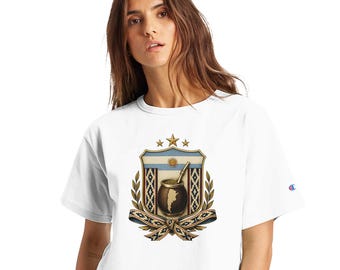 Women's Argentinian Mate Crop Top | Champion Heritage Cropped Tee | Streetwear Argentina