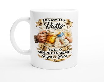 Tazza Festa del Papa Papa e Bebè Always Insieme | Original Dad Gift | Ceramic Mug 11oz