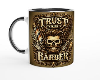 Barber Mug – | Barber Mug Gift for Barbers | 11oz Ceramic Mug with Color Inside Reveals Design