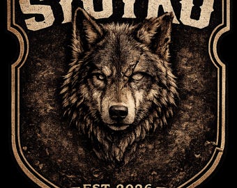 STOYKO Wolf Biker Tee – Premium Gothic Tattoo Streetwear