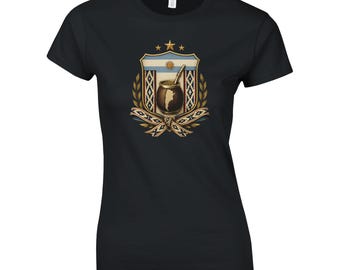 Women's T-Shirt with Argentine Mate Crest | Argentina Design