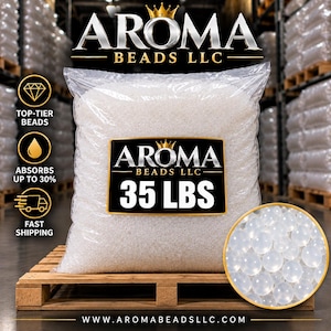 35 LB Unscented Aroma Beads for Freshies: Absorbs 30% Fragrance Oil (Wholesale)