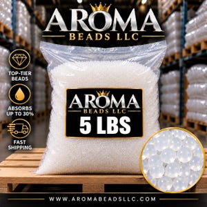 Unscented Aroma Beads for Freshies: Absorbs 30% Fragrance Oil (5 LB)