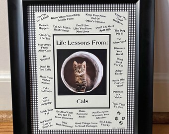 CAT | Cat Life Lessons Print | Cat Wisdom | Fun | (8"x10", 11"x14" Digital Download) | Cat 10