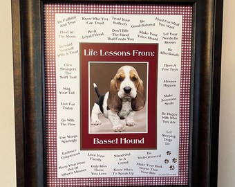 DOG | Basset Hound Life Lessons Print | Dog Breed Wisdom | Fun | (8"x10", 11"x14" Digital Download)