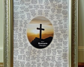 Romans Principles Print | Christian Bible Wall Art | Printable (Color: Mocha, 11"x14")