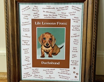 DOG | Dachshund Life Lessons Print | Dog Breed Wisdom | Fun | (8"x10", 11"x14" Digital Download)