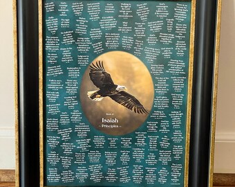 Isaiah Principles Print | Christian Bible Wall Art | Printable (Color: Emerald, 11"x14")
