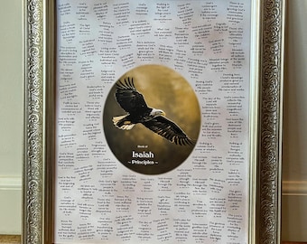 Isaiah Principles Print | Christian Bible Wall Art | Printable (Color: Mocha, 11"x14")