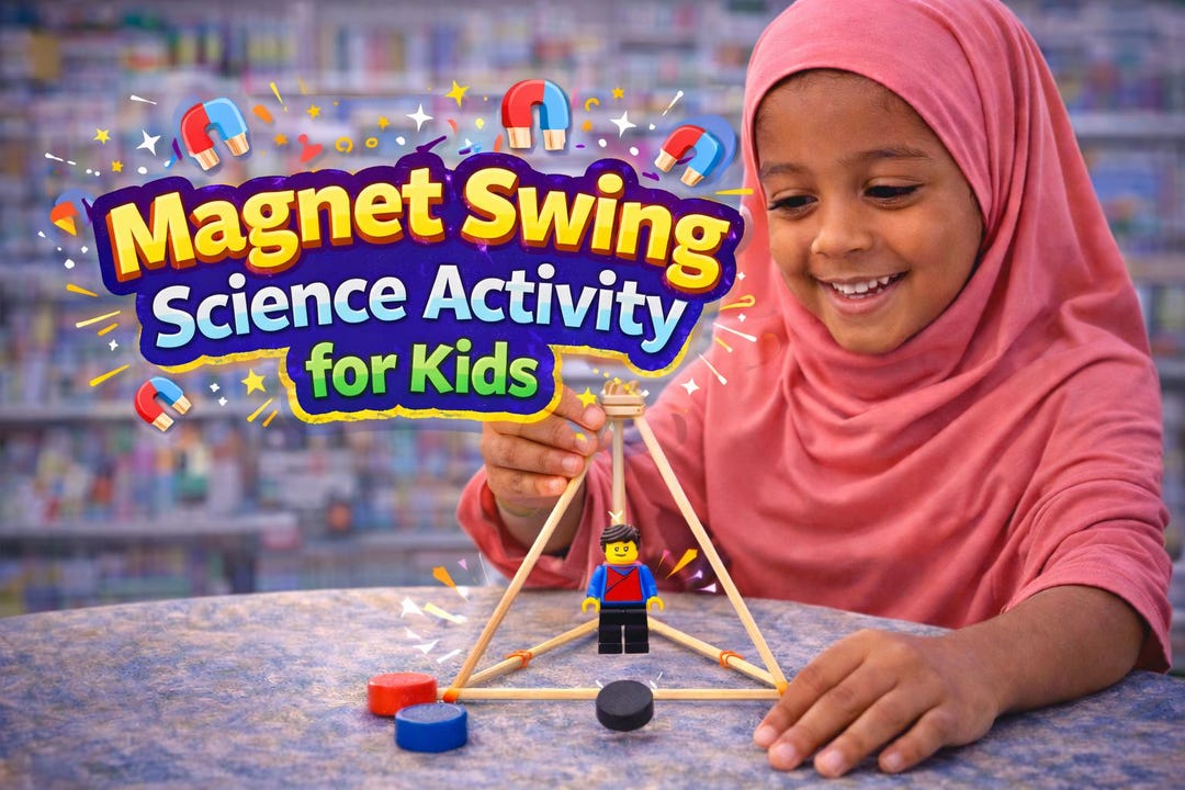 Magnet Swing Science Experiment for Kids | Magnetism STEM Activity ...