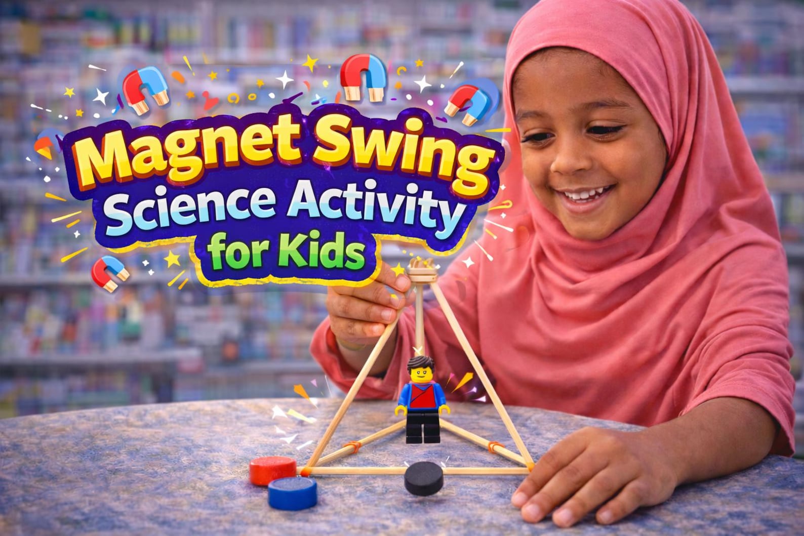 Magnet Swing Science Experiment for Kids | Magnetism STEM Activity ...