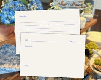 Eenvoudig receptkaartsjabloon (bewerkbaar en afdrukbaar)