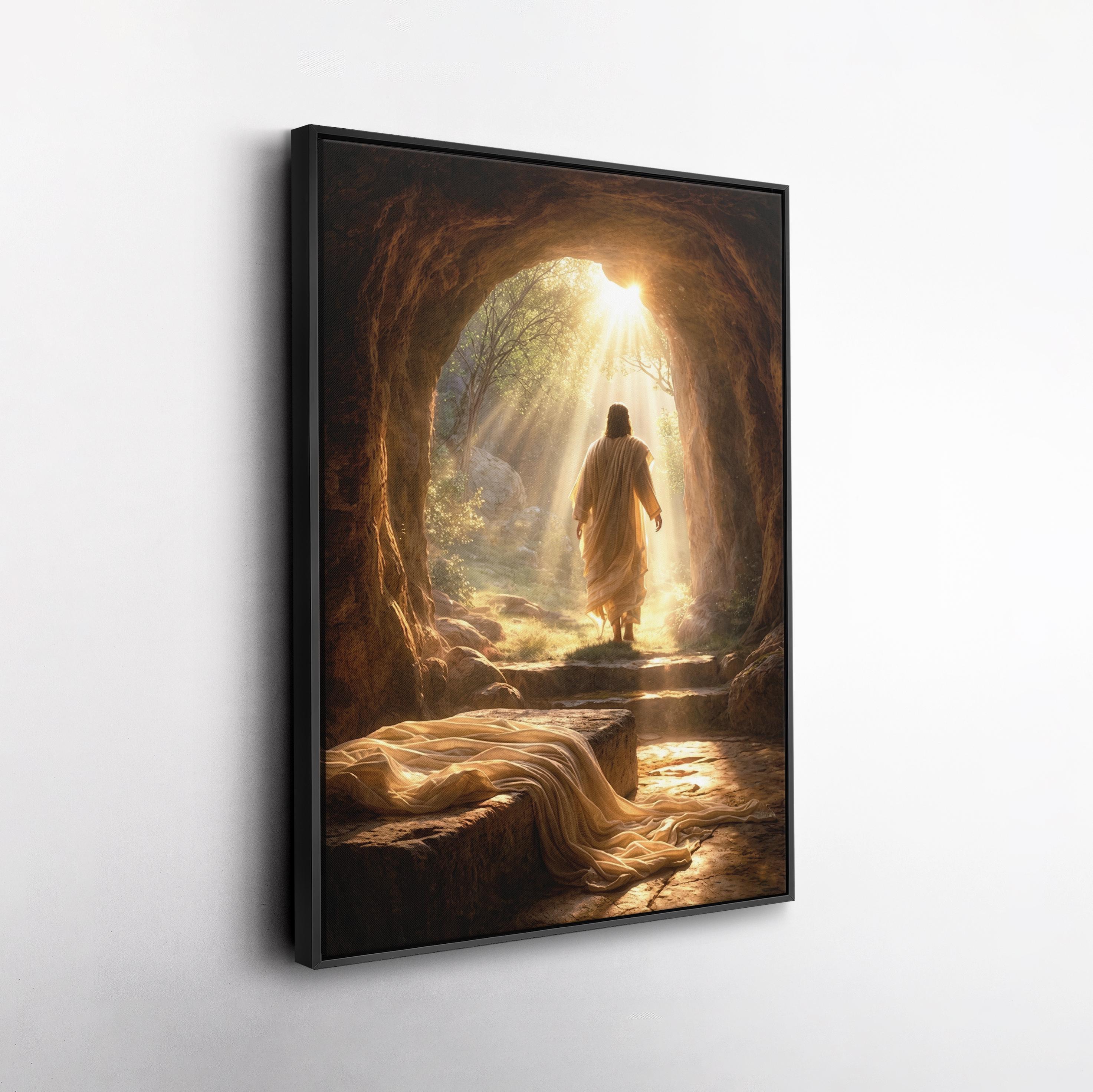 Jesus Christ Resurrection Canvas Print, Empty Tomb Wall Art, Christian ...
