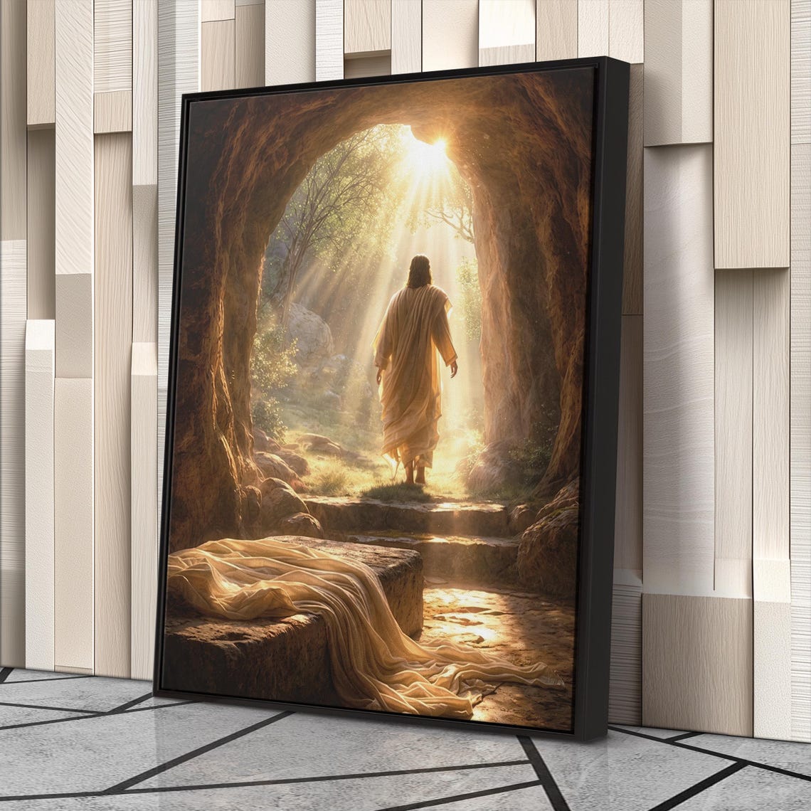 Jesus Christ Resurrection Canvas Print, Empty Tomb Wall Art, Christian ...