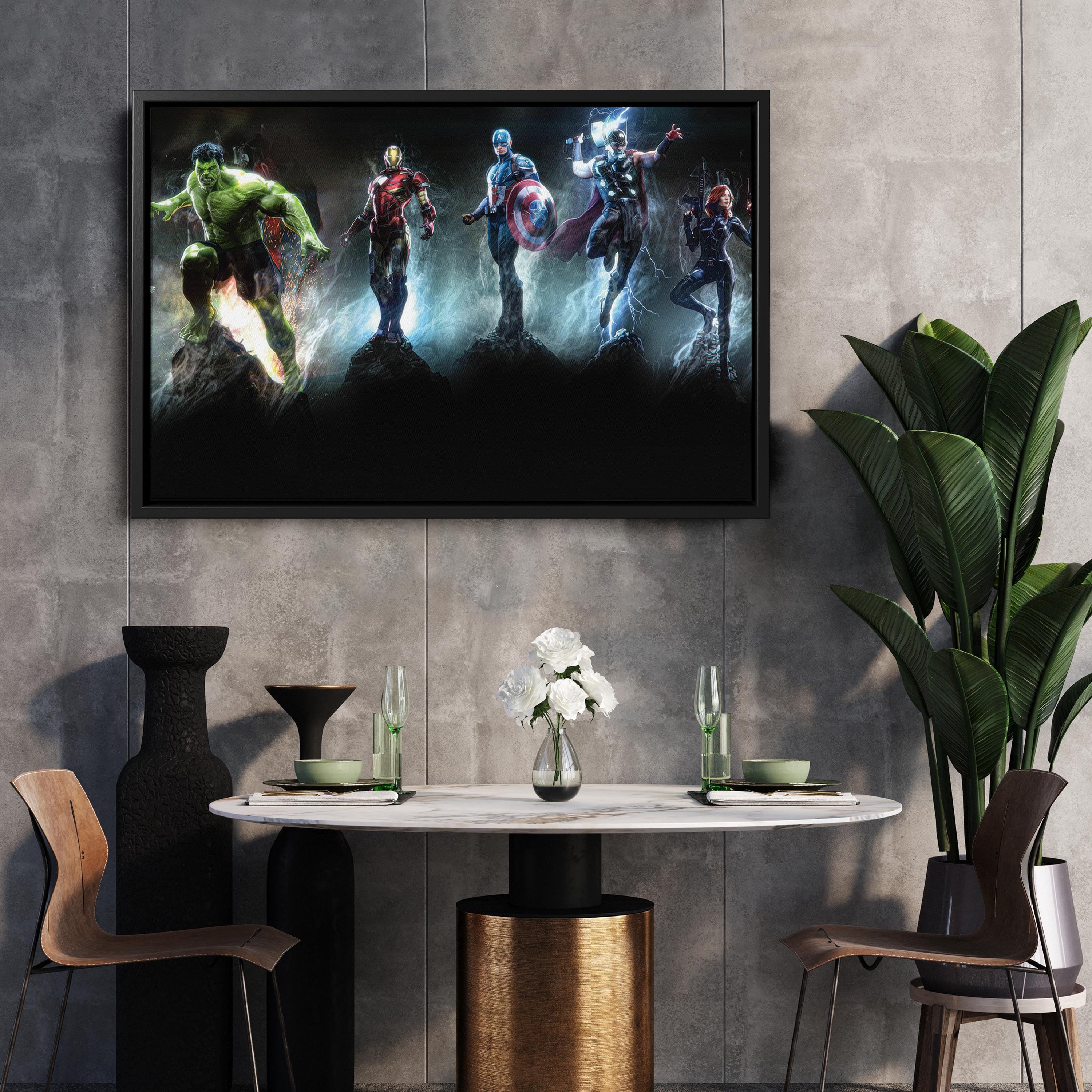 Avengers Superhero Canvas Wall Art, Marvel Characters Canvas Print ...