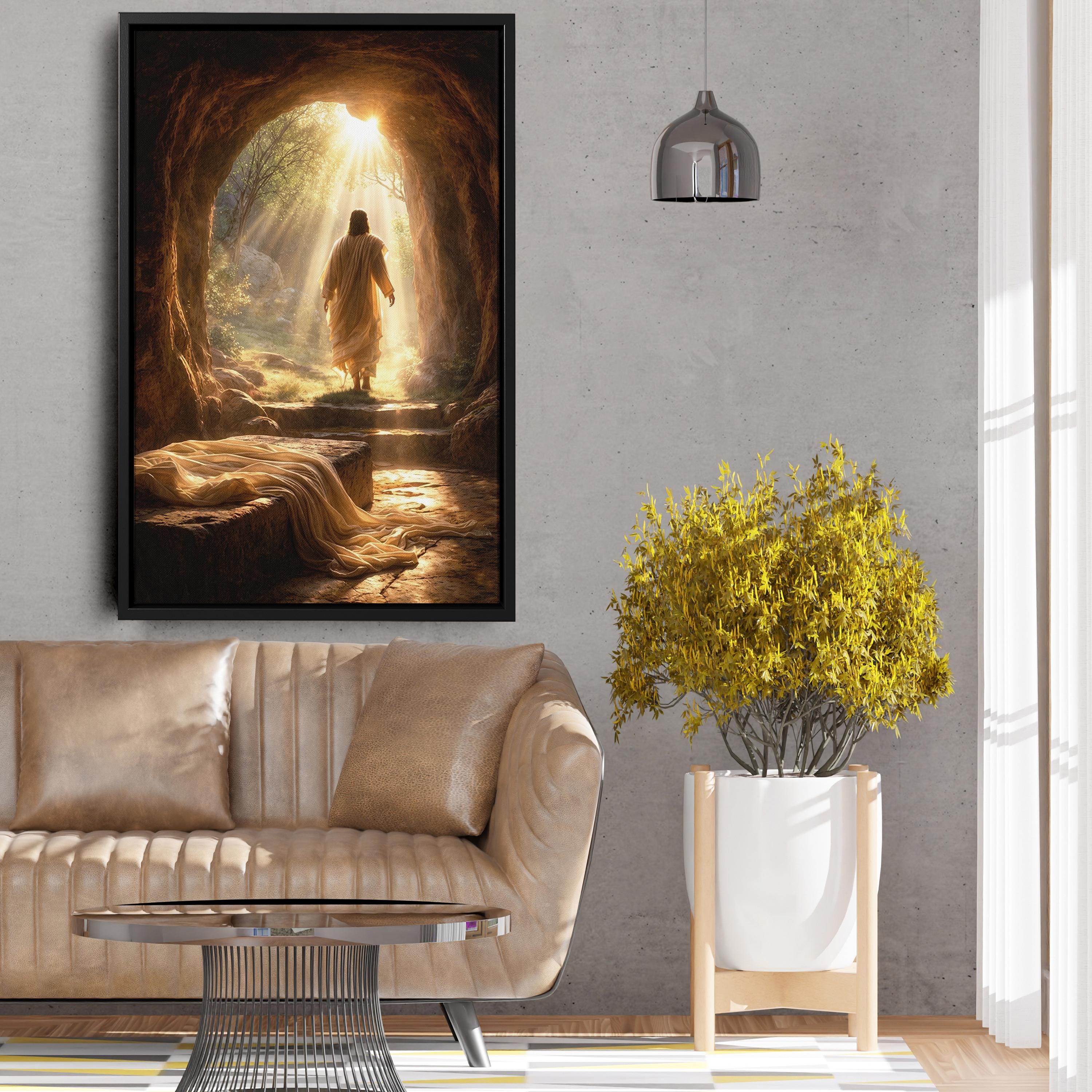 Jesus Christ Resurrection Canvas Print, Empty Tomb Wall Art, Christian ...