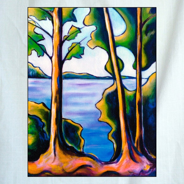 Lake View Small Canvas Wall Art 6x8x1.5 in.