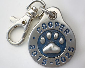 Personalized Pet Memorial Keychain: Custom Dog or Cat Loss Gift