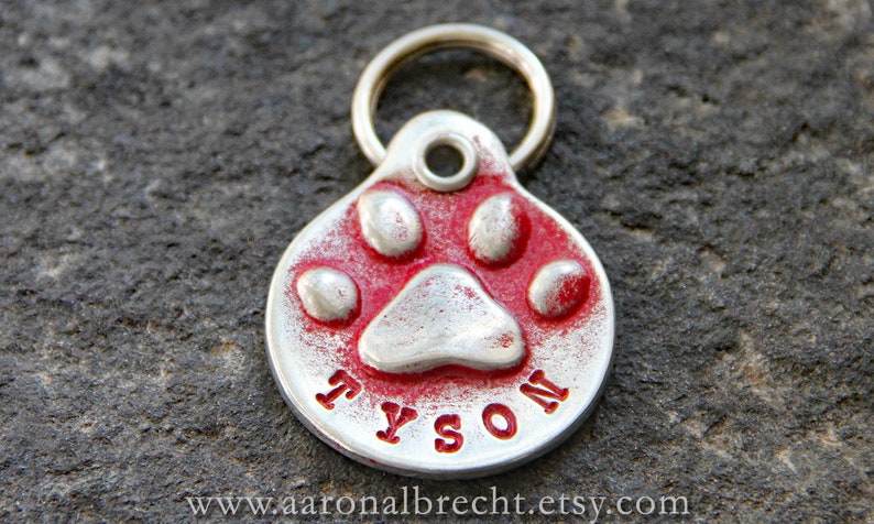 Dog Tag Dog ID Tag Pet Tag Personalized Dog Tag for Collar Red