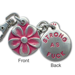 Strong As Fuck Pewter Keychain: Handcrafted BFF Gift