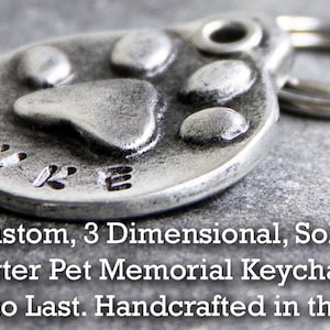 Pet Loss Gift, Pet Memorial Keychain, Custom, Personalized Dog Memorial image 2