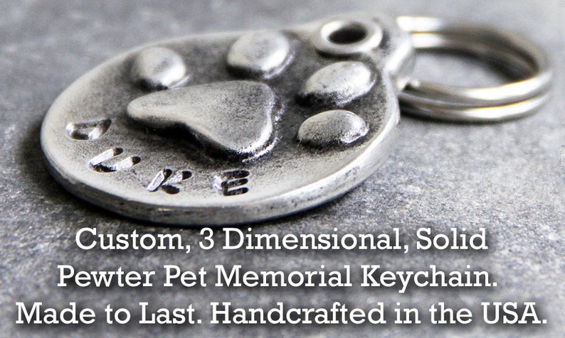Pet Loss Gift, Pet Memorial Keychain, Custom, Personalized Dog Memorial image 2
