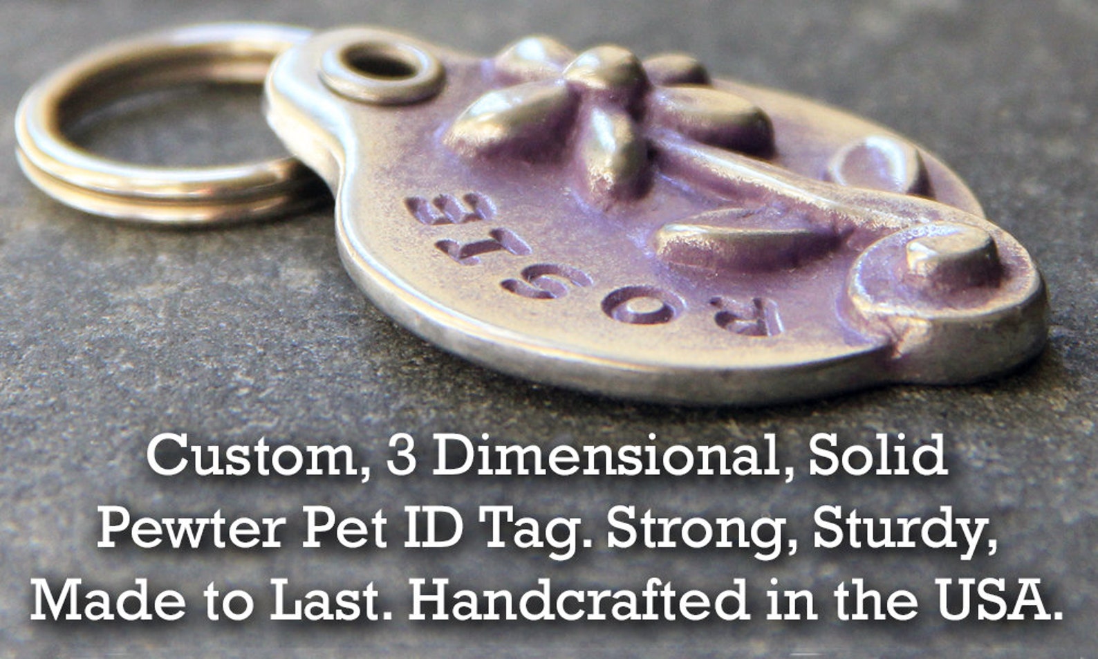 Personalized Dog Collar ID Tag Custom Metal Dog Name Tag Etsy