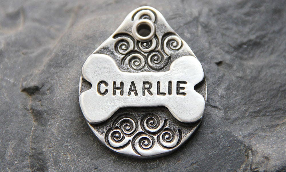 Custom Metal Bone Dog Name Tag Dog Tags for Dogs Personalized Etsy UK