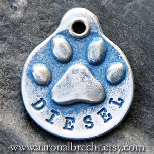 Dog Tag Dog ID Tag Pet Tag Personalized Dog Tag for Collar Blue