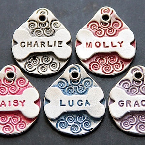 Custom Metal Bone Dog Name Tag, Dog Tags for Dogs Personalized