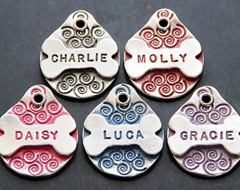 Custom Metal Bone Dog Name Tag, Dog Tags for Dogs Personalized