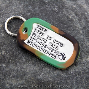 Military Pet Tag,  ID Tag For Dogs