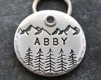 Nature Lover Gift, Dog Tags For Dogs, Outdoor Pet ID Tag,