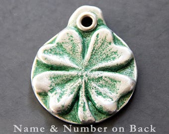 Shamrock Dog Tag: Custom Irish Pet ID Collar Tag